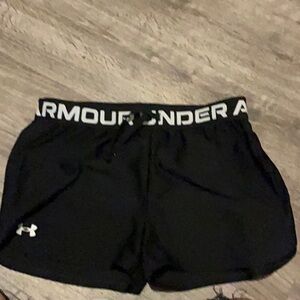 Under Armour Black Athletic Shorts with Elastic Waistband